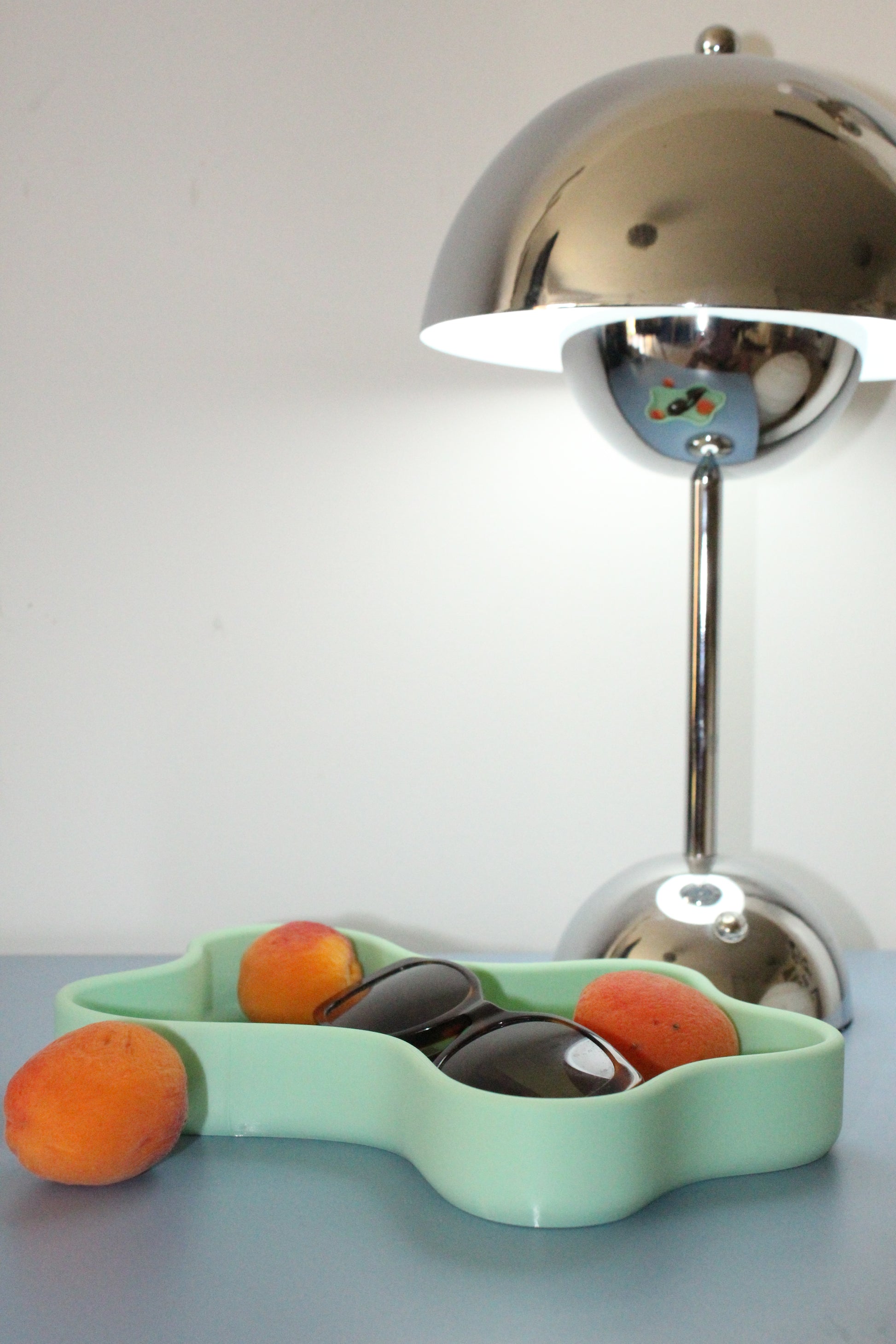 vide-poche vert menthe, coupelle design colorée, déco salon moderne, décoration vert menthe, coupelle en matériau végétal recyclé, accessoire déco pastel